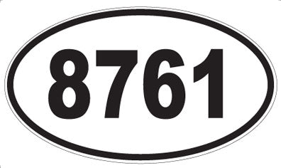 8761 - Oval Sticker