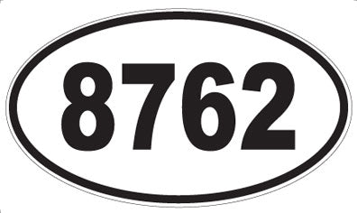 8762 - Oval Sticker