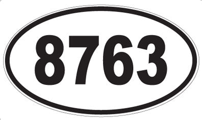 8763 - Oval Sticker
