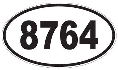 8764 - Oval Sticker