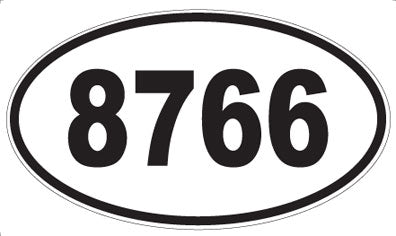 8766 - Oval Sticker