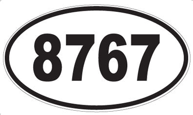 8767 - Oval Sticker