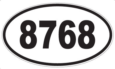 8768 - Oval Sticker