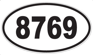 8769 - Oval Sticker