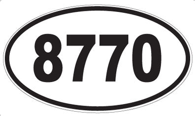 8770 - Oval Sticker