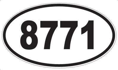 8771 - Oval Sticker