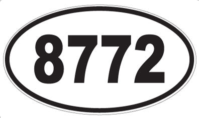 8772 - Oval Sticker