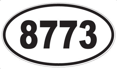8773 - Oval Sticker