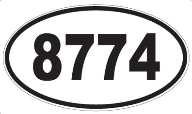 8774 - Oval Sticker