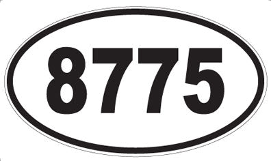 8775 - Oval Sticker