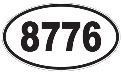 8776 - Oval Sticker