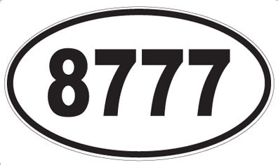 8777 - Oval Sticker