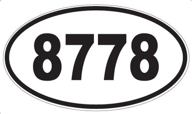 8778 - Oval Sticker