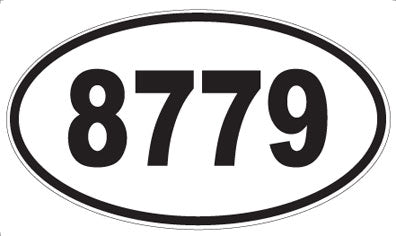 8779 - Oval Sticker