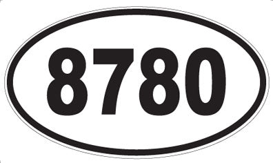 8780 - Oval Sticker
