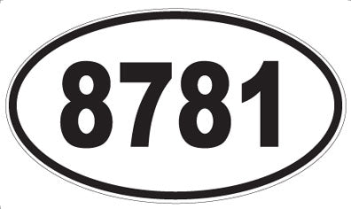 8781 - Oval Sticker