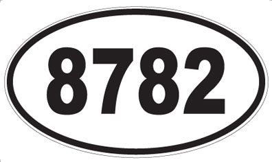 8782 - Oval Sticker