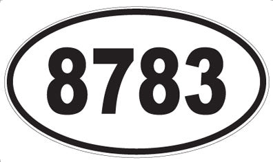 8783 - Oval Sticker