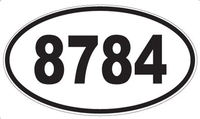 8784 - Oval Sticker