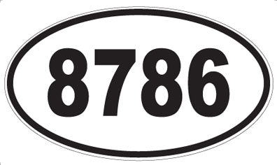 8786 - Oval Sticker