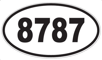 8787 - Oval Sticker
