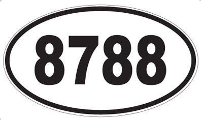 8788 - Oval Sticker