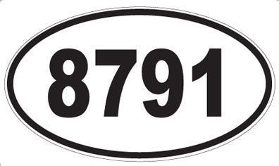 8791 - Oval Sticker