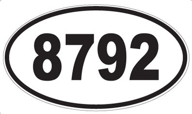8792 - Oval Sticker