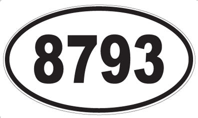 8793 - Oval Sticker