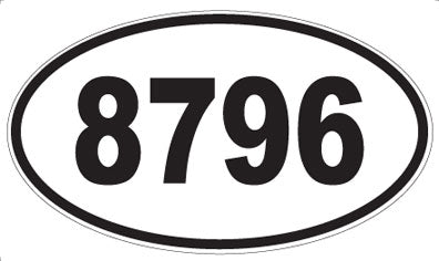 8796 - Oval Sticker