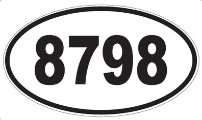 8798 - Oval Sticker