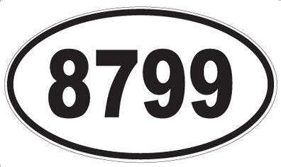 8799 - Oval Sticker