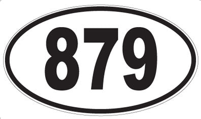 879 - Oval Sticker