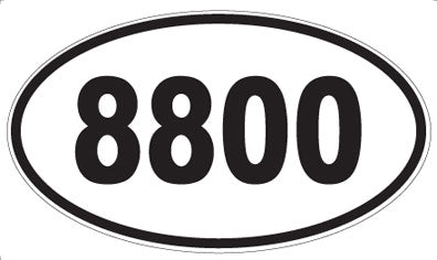 8800 - Oval Sticker