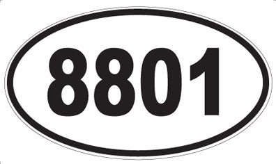 8801 - Oval Sticker