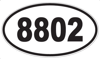 8802 - Oval Sticker