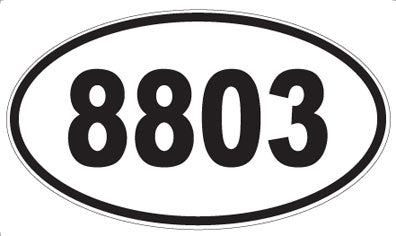 8803 - Oval Sticker