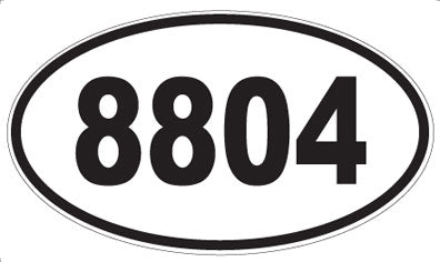 8804 - Oval Sticker
