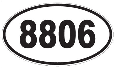 8806 - Oval Sticker