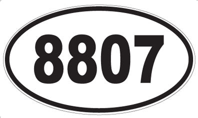 8807 - Oval Sticker