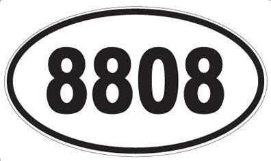 8808 - Oval Sticker