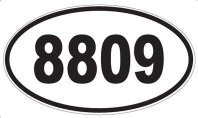 8809 - Oval Sticker