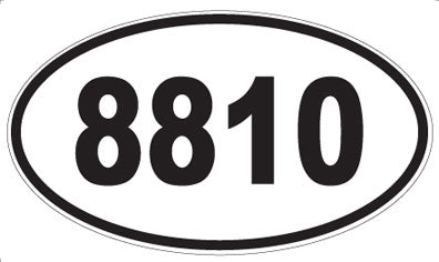 8810 - Oval Sticker