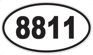 8811 - Oval Sticker