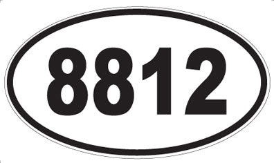 8812 - Oval Sticker