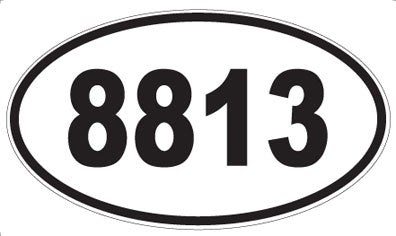 8813 - Oval Sticker