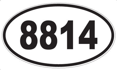 8814 - Oval Sticker