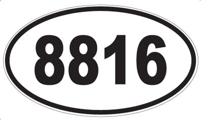 8816 - Oval Sticker