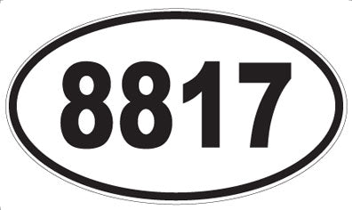 8817 - Oval Sticker