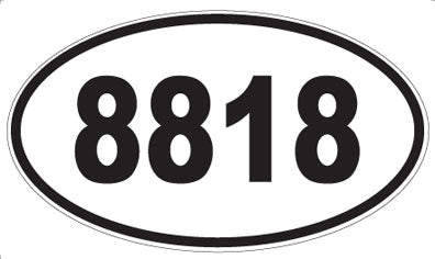 8818 - Oval Sticker